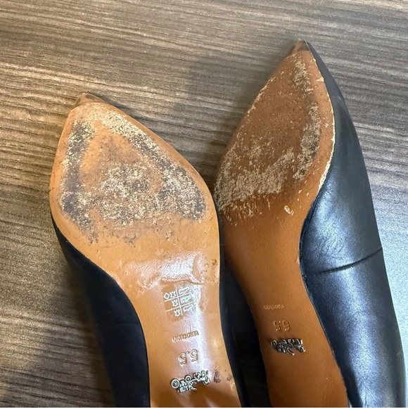 Coach | Women's 5.5 pointed black leather Waverly pump designer elegant - Picture 4 of 4